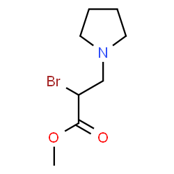 ChemSpider 2D Image | Methyl 2-bromo-3-(1-pyrrolidinyl)propanoate | C8H14BrNO2