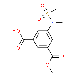 ChemSpider 2D Image | 3-(Methoxycarbonyl)-5-[methyl(methylsulfonyl)amino]benzoic acid | C11H13NO6S