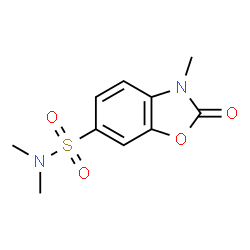 ChemSpider 2D Image | N,N,3-Trimethyl-2-oxo-2,3-dihydro-1,3-benzoxazole-6-sulfonamide | C10H12N2O4S