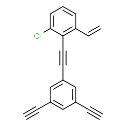 ChemSpider 2D Image | 1-Chloro-2-[(3,5-diethynylphenyl)ethynyl]-3-vinylbenzene | C20H11Cl