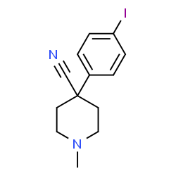 ChemSpider 2D Image | 4-(4-Iodophenyl)-1-methyl-4-piperidinecarbonitrile | C13H15IN2