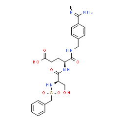 ChemSpider 2D Image | N-(Benzylsulfonyl)-D-seryl-N-(4-carbamimidoylbenzyl)-L-alpha-glutamine | C23H29N5O7S