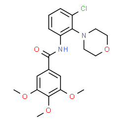 ChemSpider 2D Image | N-[3-Chloro-2-(4-morpholinyl)phenyl]-3,4,5-trimethoxybenzamide | C20H23ClN2O5