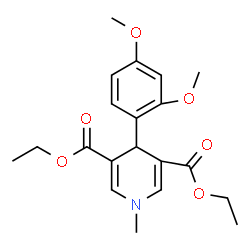ChemSpider 2D Image | Diethyl 4-(2,4-dimethoxyphenyl)-1-methyl-1,4-dihydro-3,5-pyridinedicarboxylate | C20H25NO6