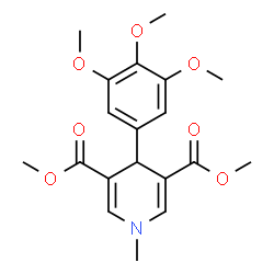 ChemSpider 2D Image | Dimethyl 1-methyl-4-(3,4,5-trimethoxyphenyl)-1,4-dihydro-3,5-pyridinedicarboxylate | C19H23NO7
