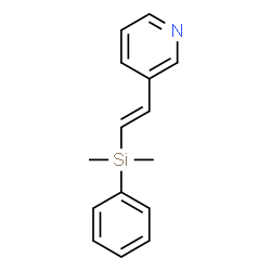 ChemSpider 2D Image | 3-{(E)-2-[Dimethyl(phenyl)silyl]vinyl}pyridine | C15H17NSi
