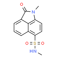 ChemSpider 2D Image | N,1-Dimethyl-2-oxo-1,2-dihydrobenzo[cd]indole-6-sulfonamide | C13H12N2O3S