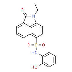 ChemSpider 2D Image | 1-Ethyl-N-(2-hydroxyphenyl)-2-oxo-1,2-dihydrobenzo[cd]indole-6-sulfonamide | C19H16N2O4S