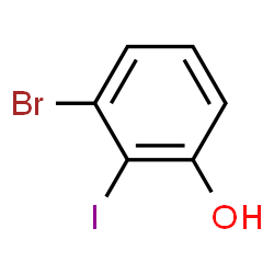 ChemSpider 2D Image | 3-Bromo-2-iodophenol | C6H4BrIO