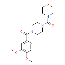 ChemSpider 2D Image | [4-(3,4-Dimethoxybenzoyl)-1-piperazinyl](4-morpholinyl)methanone | C18H25N3O5