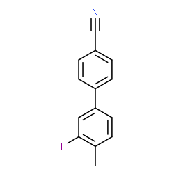 ChemSpider 2D Image | 3'-Iodo-4'-methyl-4-biphenylcarbonitrile | C14H10IN
