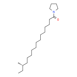 ChemSpider 2D Image | (14S)-14-Methyl-1-(1-pyrrolidinyl)-1-hexadecanone | C21H41NO