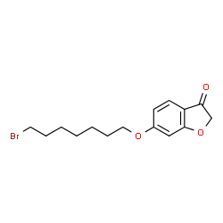 ChemSpider 2D Image | 6-[(7-Bromoheptyl)oxy]-1-benzofuran-3(2H)-one | C15H19BrO3