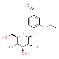 ChemSpider 2D Image | 2-Ethoxy-4-formylphenyl beta-D-glucopyranoside | C15H20O8