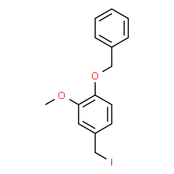 ChemSpider 2D Image | 1-(Benzyloxy)-4-(iodomethyl)-2-methoxybenzene | C15H15IO2