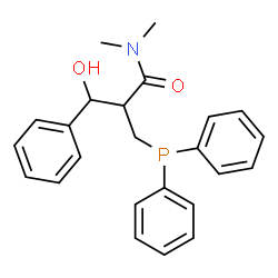 ChemSpider 2D Image | 2-[(Diphenylphosphino)methyl]-3-hydroxy-N,N-dimethyl-3-phenylpropanamide | C24H26NO2P