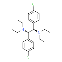ChemSpider 2D Image | (1R,2S)-1,2-Bis(4-chlorophenyl)-N,N,N',N'-tetraethyl-1,2-ethanediamine | C22H30Cl2N2