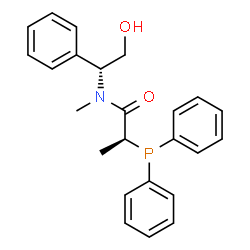 ChemSpider 2D Image | (2S)-2-(Diphenylphosphino)-N-[(1R)-2-hydroxy-1-phenylethyl]-N-methylpropanamide | C24H26NO2P