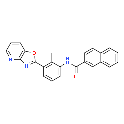 ChemSpider 2D Image | N-[2-Methyl-3-([1,3]oxazolo[4,5-b]pyridin-2-yl)phenyl]-2-naphthamide | C24H17N3O2