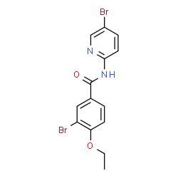ChemSpider 2D Image | 3-Bromo-N-(5-bromo-2-pyridinyl)-4-ethoxybenzamide | C14H12Br2N2O2