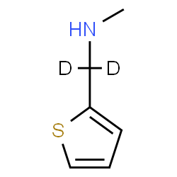 ChemSpider 2D Image | N-Methyl-1-(2-thienyl)(~2~H_2_)methanamine | C6H7D2NS