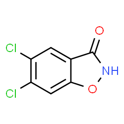 ChemSpider 2D Image | 5,6-Dichloro-1,2-benzoxazol-3(2H)-one | C7H3Cl2NO2