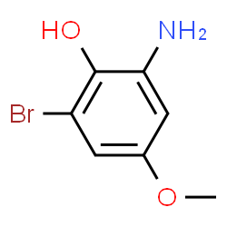 ChemSpider 2D Image | 5-Bromo-6-hydroxy-m-anisidine | C7H8BrNO2