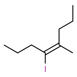 ChemSpider 2D Image | (4E)-4-Iodo-5-methyl-4-octene | C9H17I