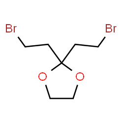 ChemSpider 2D Image | 2,2-Bis(2-bromoethyl)-1,3-dioxolane | C7H12Br2O2