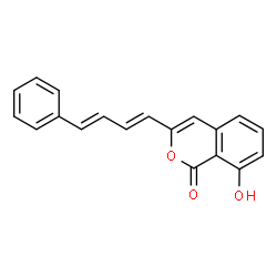 ChemSpider 2D Image | 8-Hydroxy-3-[(1E,3E)-4-phenyl-1,3-butadien-1-yl]-1H-isochromen-1-one | C19H14O3