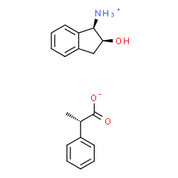 ChemSpider 2D Image | (1R,2S)-2-Hydroxy-1-indanaminium (2S)-2-phenylpropanoate | C18H21NO3