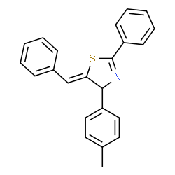 ChemSpider 2D Image | (5Z)-5-Benzylidene-4-(4-methylphenyl)-2-phenyl-4,5-dihydro-1,3-thiazole | C23H19NS