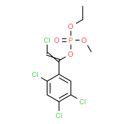 ChemSpider 2D Image | 2-Chloro-1-(2,4,5-trichlorophenyl)vinyl ethyl methyl phosphate | C11H11Cl4O4P