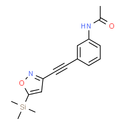 ChemSpider 2D Image | N-(3-{[5-(Trimethylsilyl)-1,2-oxazol-3-yl]ethynyl}phenyl)acetamide | C16H18N2O2Si