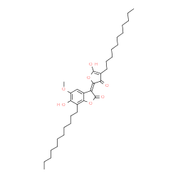 ChemSpider 2D Image | (3E)-6-Hydroxy-3-(5-hydroxy-3-oxo-4-undecyl-2(3H)-furanylidene)-5-methoxy-7-undecyl-1-benzofuran-2(3H)-one | C35H52O7
