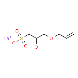 ChemSpider 2D Image | SODIUM 3-ALLYLOXY-2-HYDROXY-1-PROPANESULFONATE | C6H11NaO5S