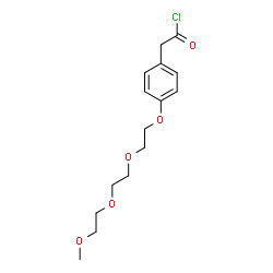 ChemSpider 2D Image | (4-{2-[2-(2-Methoxyethoxy)ethoxy]ethoxy}phenyl)acetyl chloride | C15H21ClO5