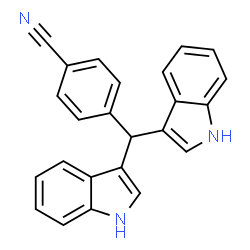 ChemSpider 2D Image | 4-(Di-1H-indol-3-ylmethyl)benzonitrile | C24H17N3