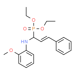 ChemSpider 2D Image | Diethyl {(2E)-1-[(2-methoxyphenyl)amino]-3-phenyl-2-propen-1-yl}phosphonate | C20H26NO4P