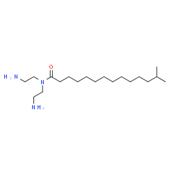 ChemSpider 2D Image | N,N-Bis(2-aminoethyl)-13-methyltetradecanamide | C19H41N3O
