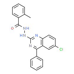 ChemSpider 2D Image | N'-(6-Chloro-4-phenyl-2-quinazolinyl)-2-methylbenzohydrazide | C22H17ClN4O