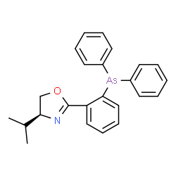 ChemSpider 2D Image | (4S)-2-[2-(Diphenylarsino)phenyl]-4-isopropyl-4,5-dihydro-1,3-oxazole | C24H24AsNO