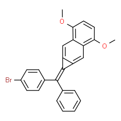 ChemSpider 2D Image | 1-[(4-Bromophenyl)(phenyl)methylene]-3,6-dimethoxy-1H-cyclopropa[b]naphthalene | C26H19BrO2