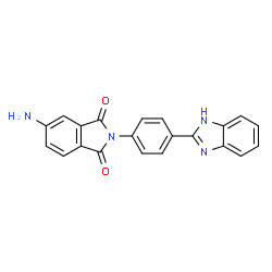 ChemSpider 2D Image | 5-Amino-2-[4-(1H-benzimidazol-2-yl)phenyl]-1H-isoindole-1,3(2H)-dione | C21H14N4O2
