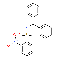 ChemSpider 2D Image | N-(Diphenylmethyl)-2-nitrobenzenesulfonamide | C19H16N2O4S