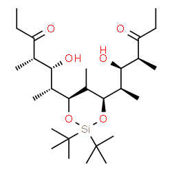 ChemSpider 2D Image | (4S,5R,6R,4'S,5'R,6'R)-6,6'-[(4R,6S)-5-Methyl-2,2-bis(2-methyl-2-propanyl)-1,3,2-dioxasilinane-4,6-diyl]bis(5-hydroxy-4-methyl-3-heptanone) | C28H54O6Si