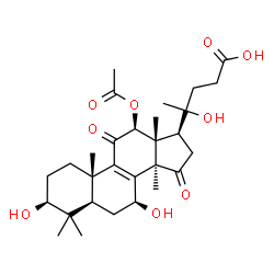 ChemSpider 2D Image | (3beta,5alpha,7beta,12beta)-12-Acetoxy-3,7,20-trihydroxy-4,4,14-trimethyl-11,15-dioxochol-8-en-24-oic acid | C29H42O9