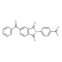 ChemSpider 2D Image | 2-(4-Acetyl-phenyl)-5-benzoyl-isoindole-1,3-dione | C23H15NO4