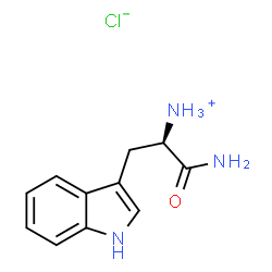 ChemSpider 2D Image | (2R)-1-Amino-3-(1H-indol-3-yl)-1-oxo-2-propanaminium chloride | C11H14ClN3O