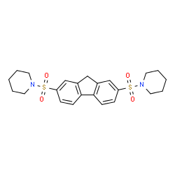 ChemSpider 2D Image | 1,1'-(9H-Fluorene-2,7-diyldisulfonyl)dipiperidine | C23H28N2O4S2